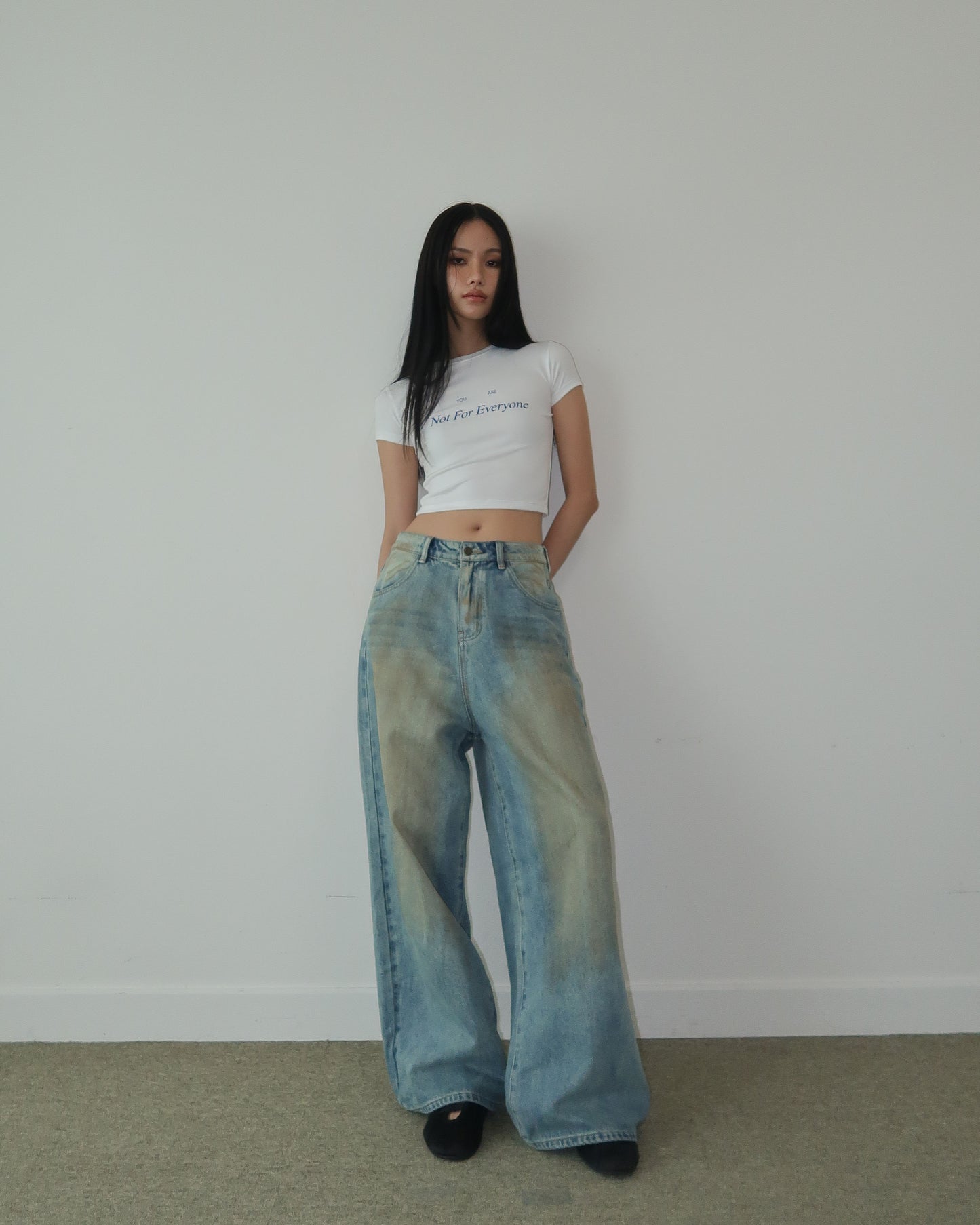 Muddy baggy jeans