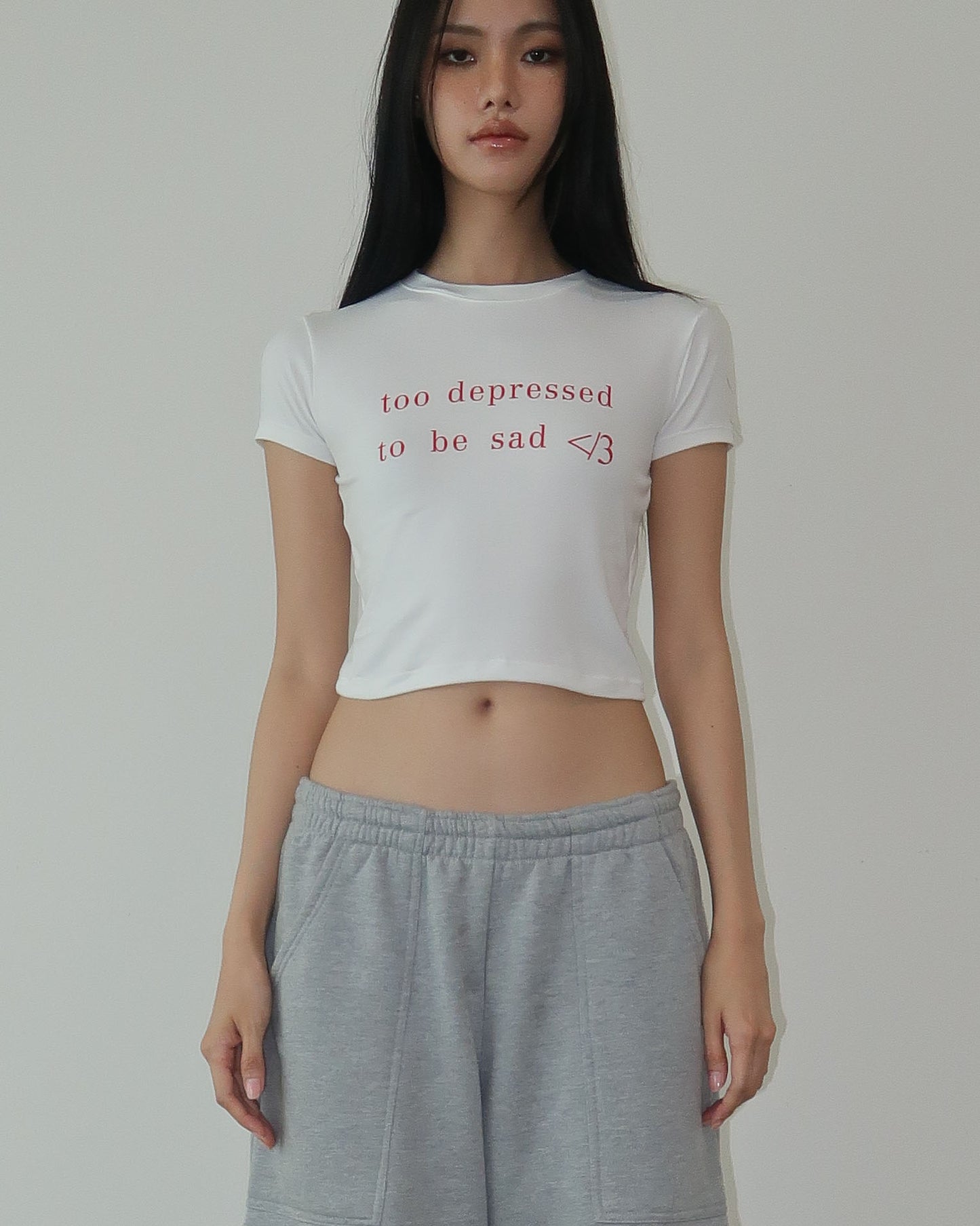 Too depressed to be honest baby tee