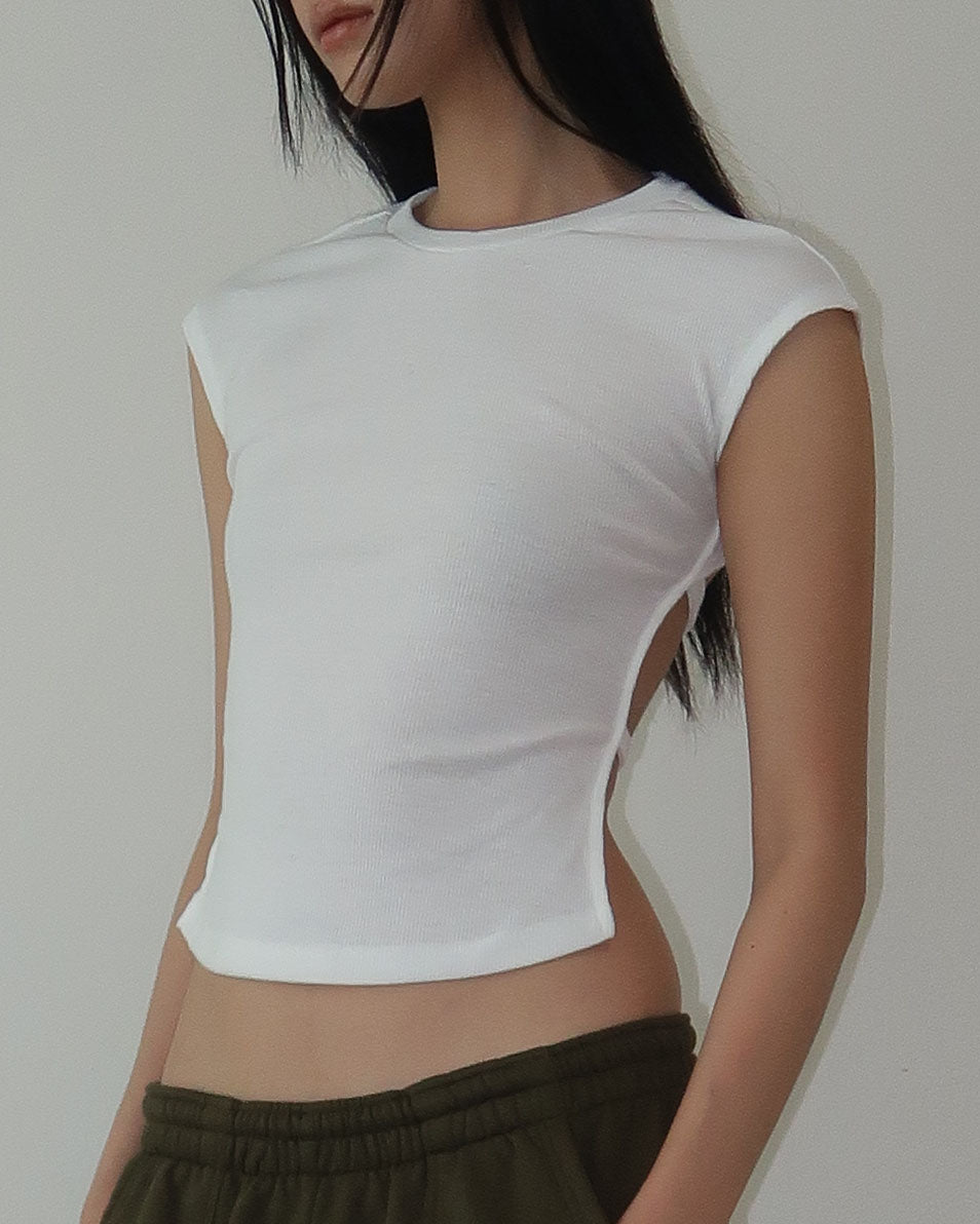 NOT FOR EVERYONE - Open back knit top