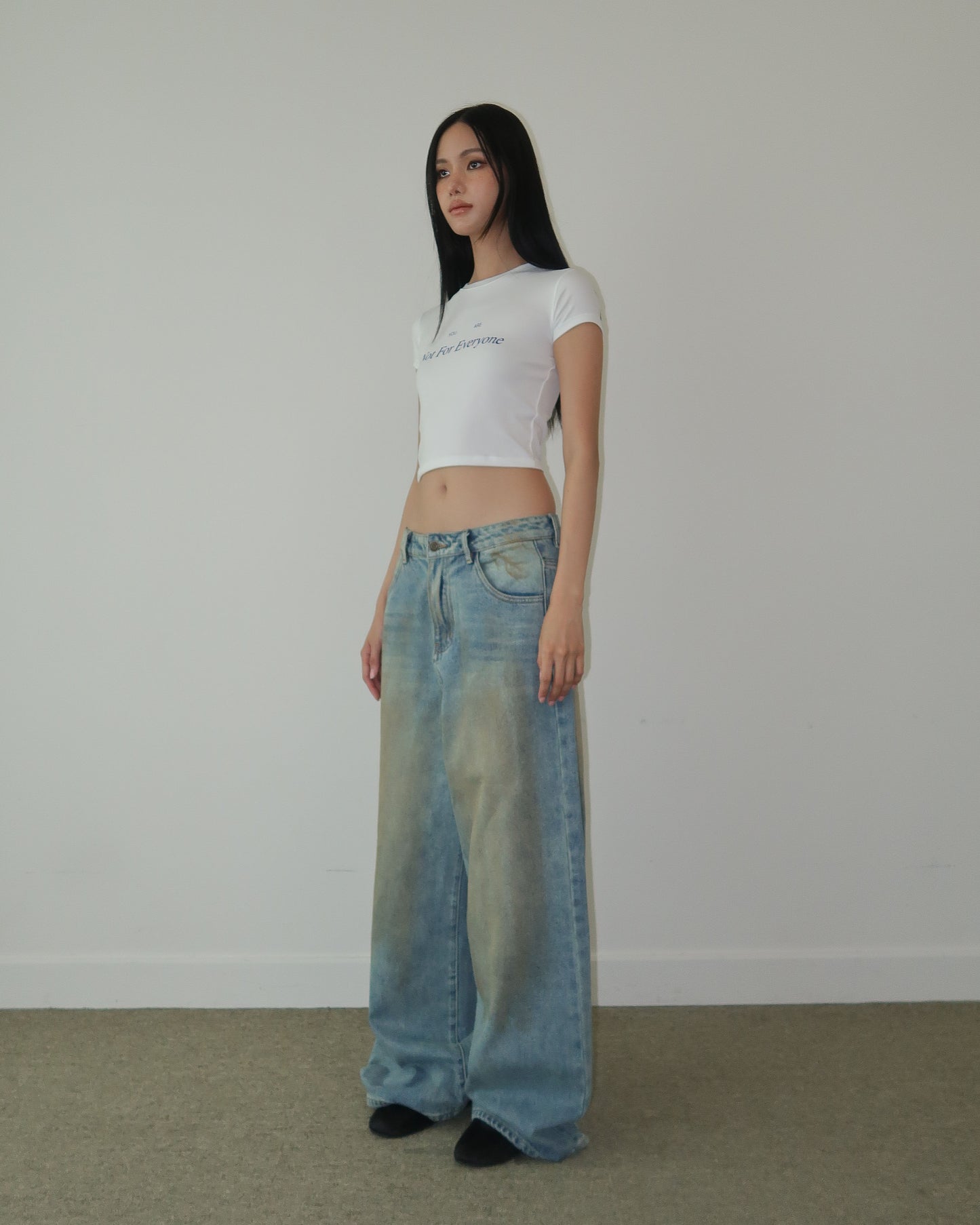 Muddy baggy jeans