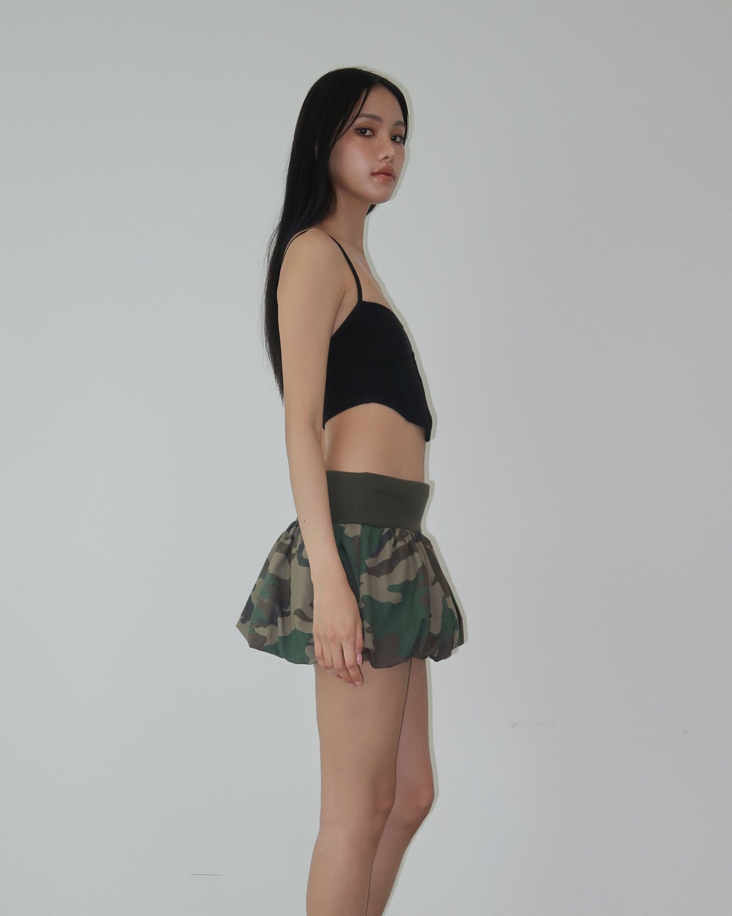 Camo bubble skirt