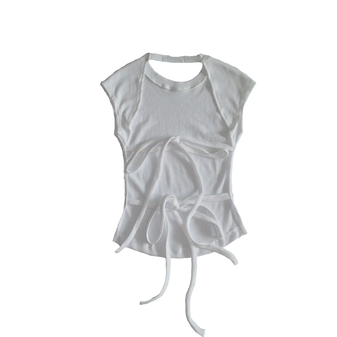 NOT FOR EVERYONE - Open back knit top
