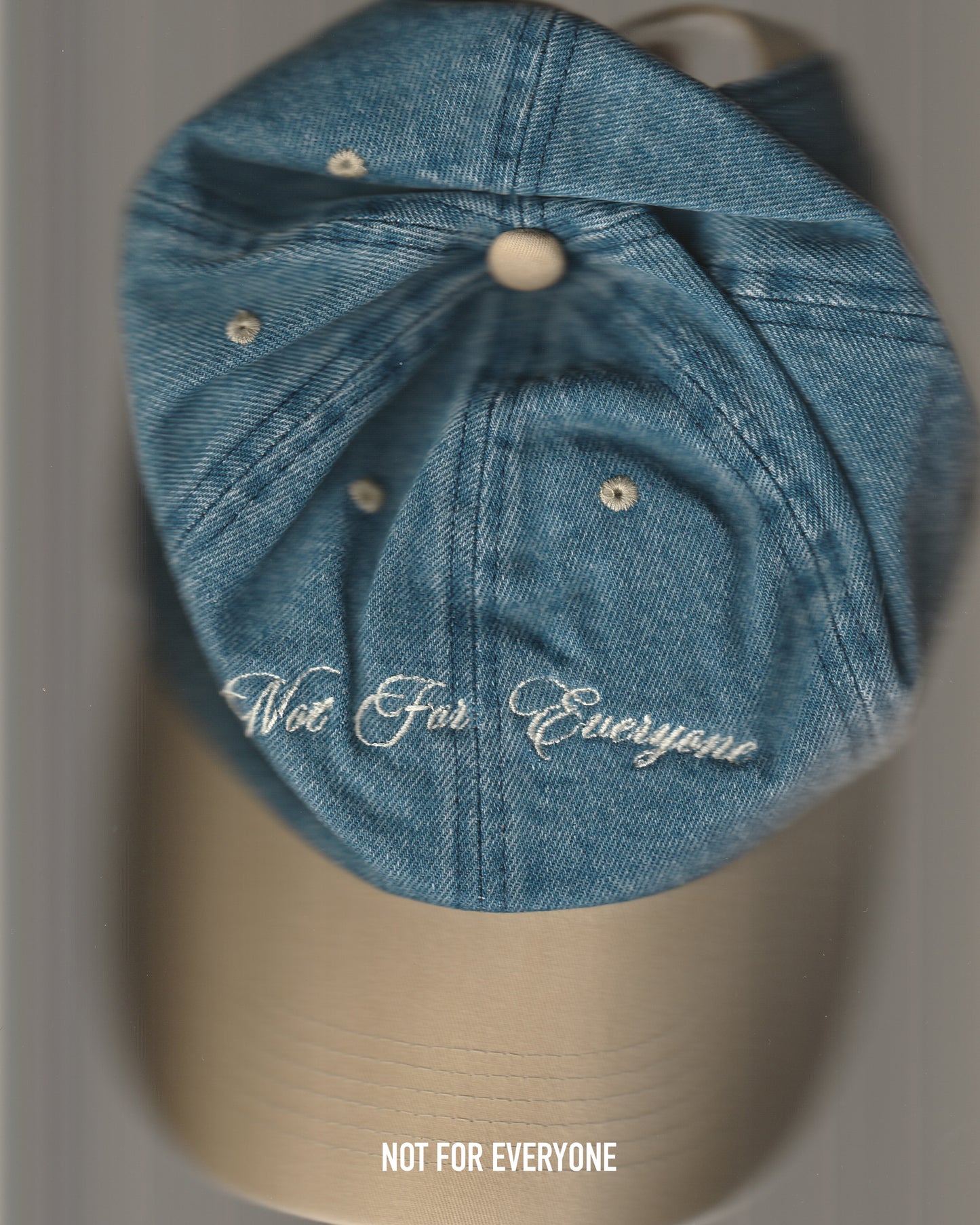 Not for everyone - washed denim baseball cap