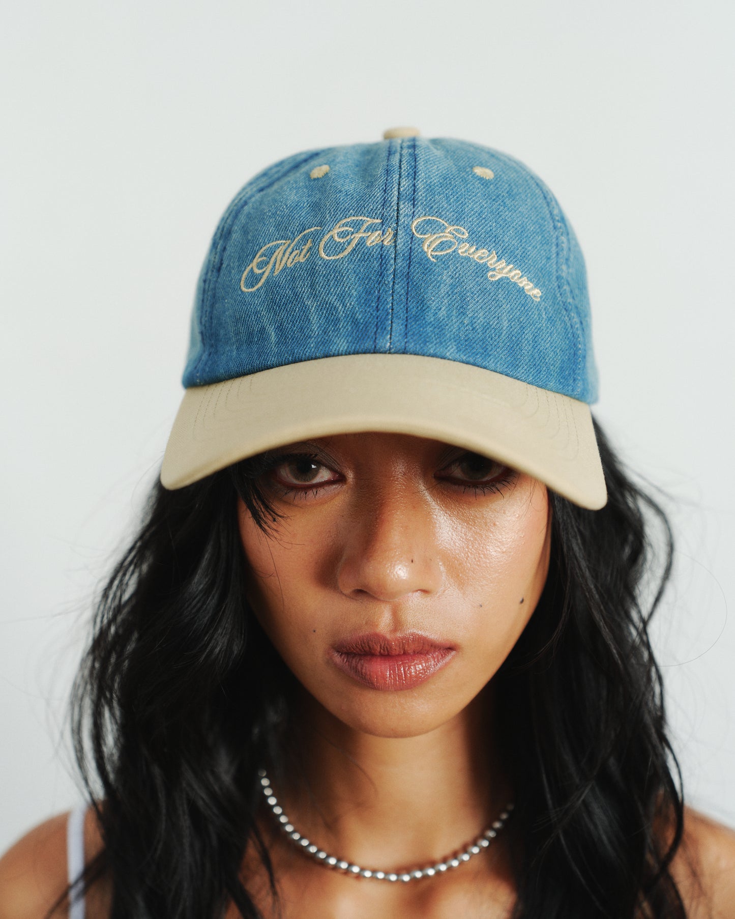 Not for everyone - washed denim baseball cap