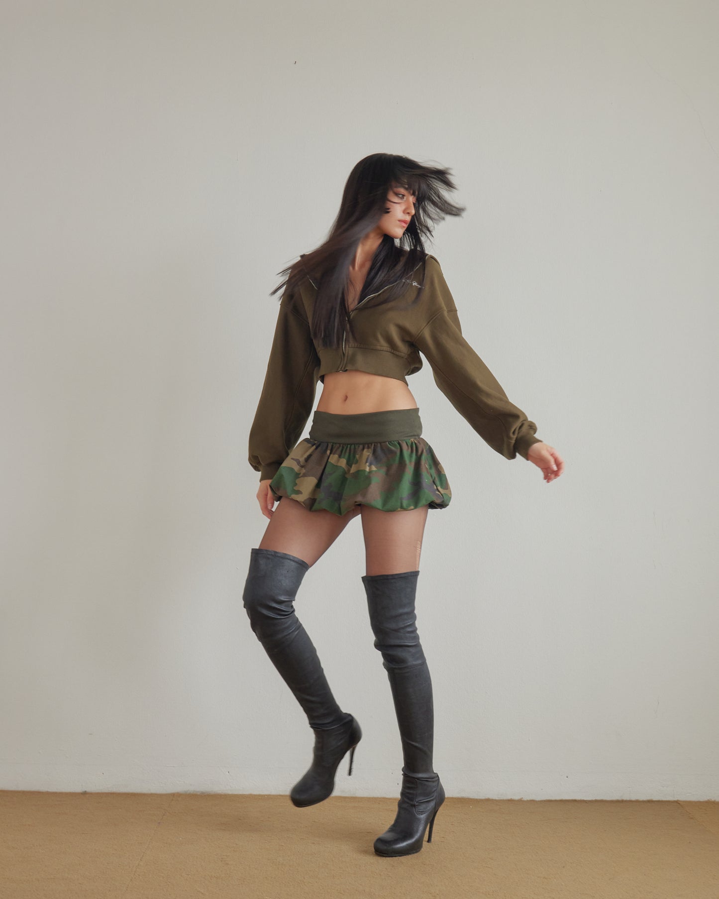 Camo bubble skirt