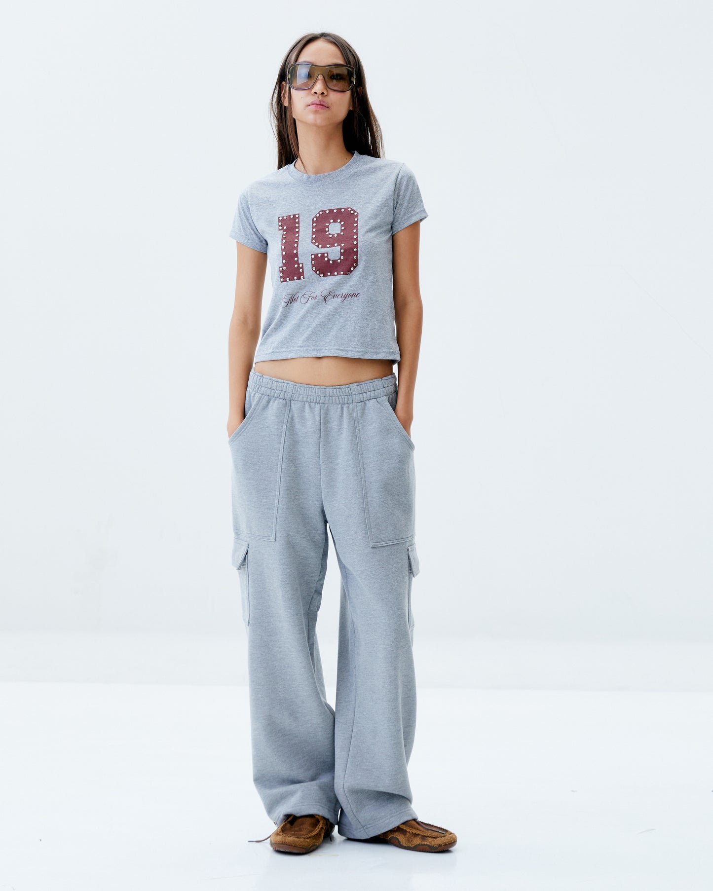 Not for everyone - 19 studded baby tee