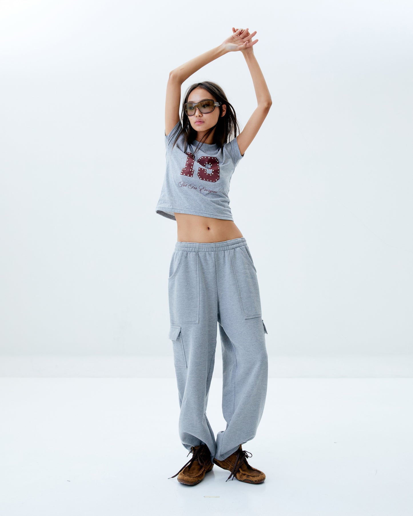 Not for everyone - 19 studded baby tee