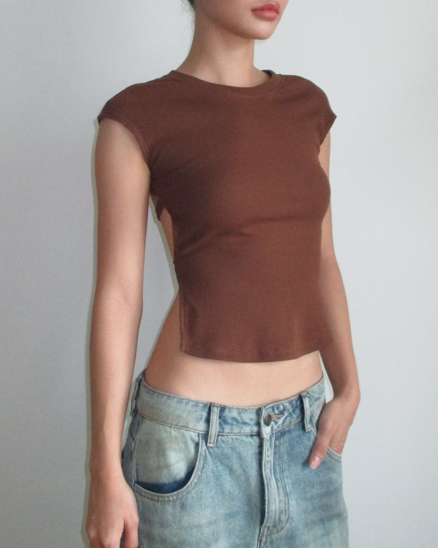 NOT FOR EVERYONE - Open back knit top