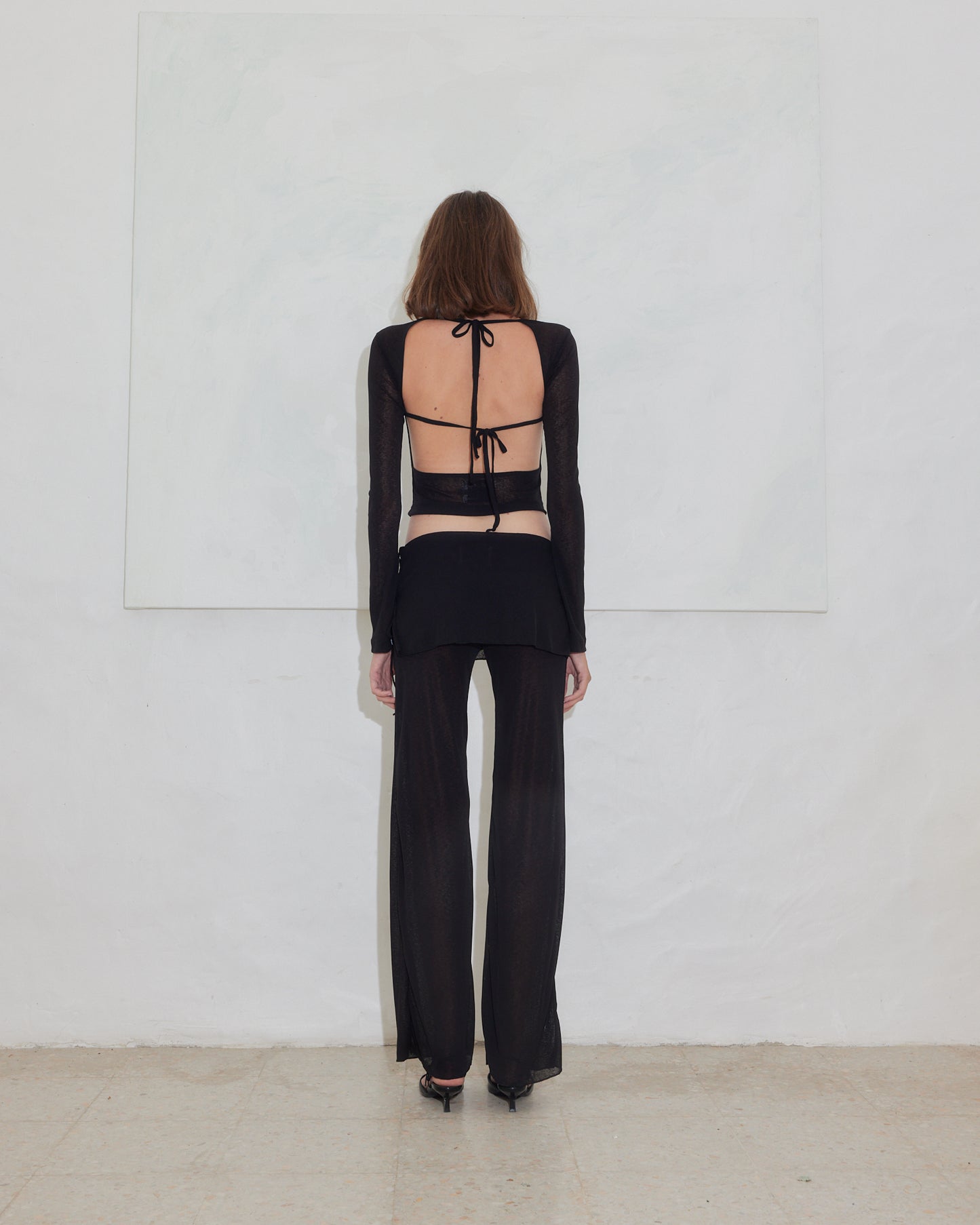 NFE x PICCORO - Open back top with long sleeve
