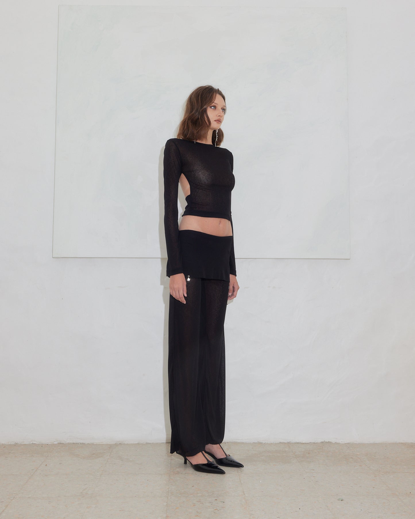 NFE x PICCORO - Open back top with long sleeve
