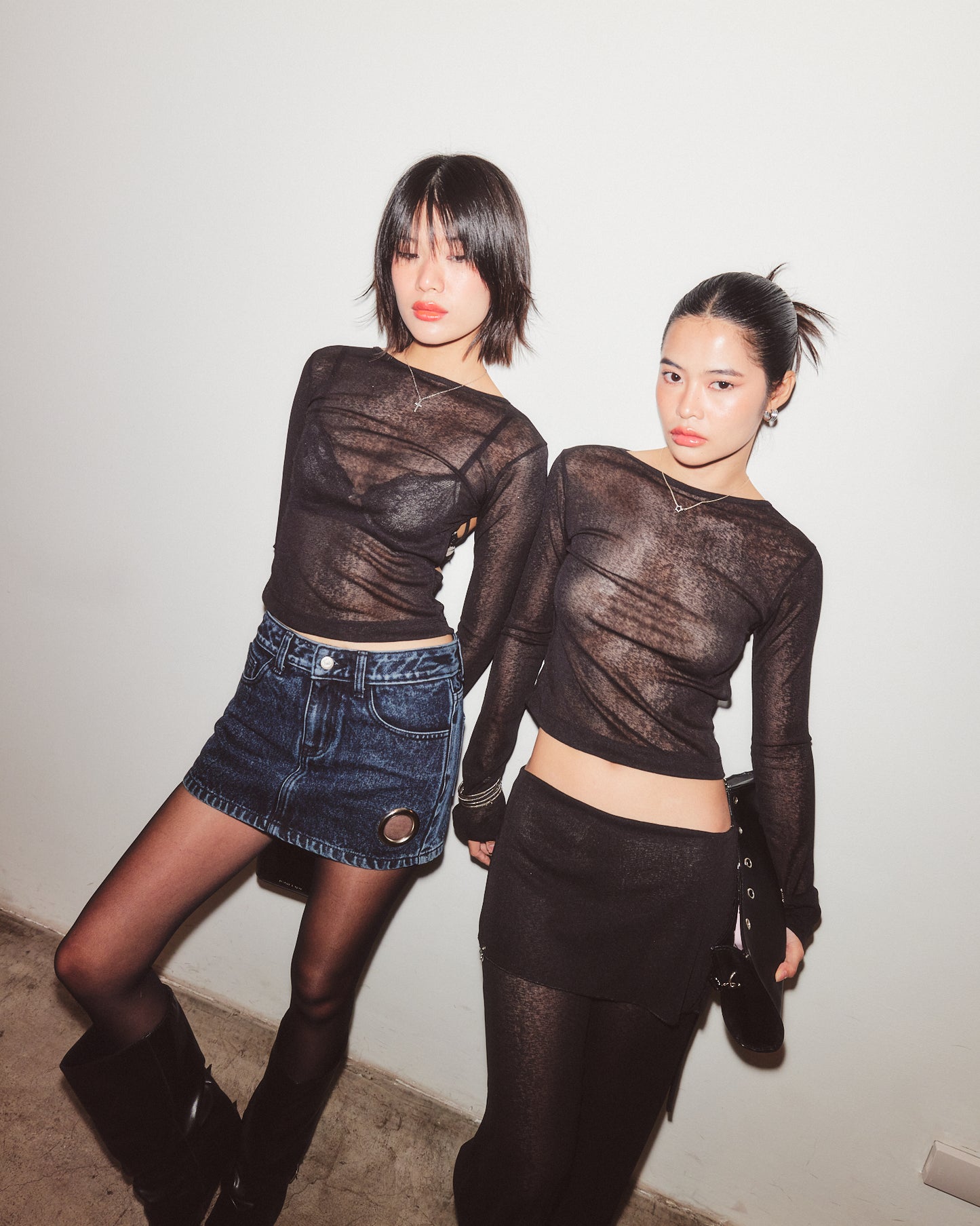 NFE x PICCORO - Open back top with long sleeve