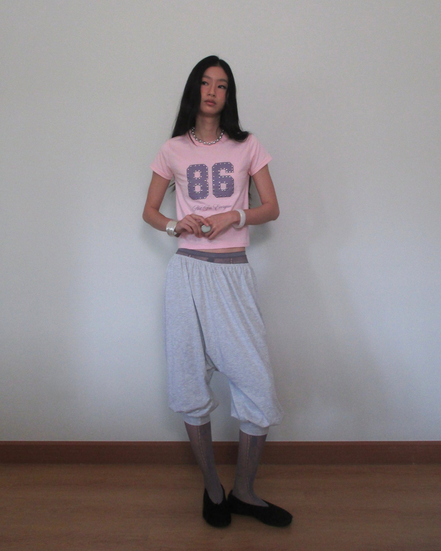 Not for everyone - 86 studded baby tee