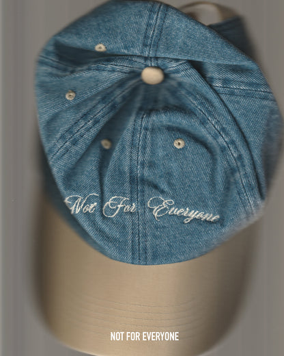 Not for everyone - washed denim baseball cap
