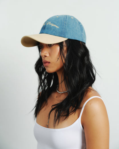 Not for everyone - washed denim baseball cap