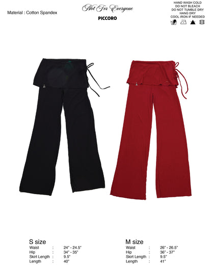NFE x PICCORO -  Layered pants with skirt