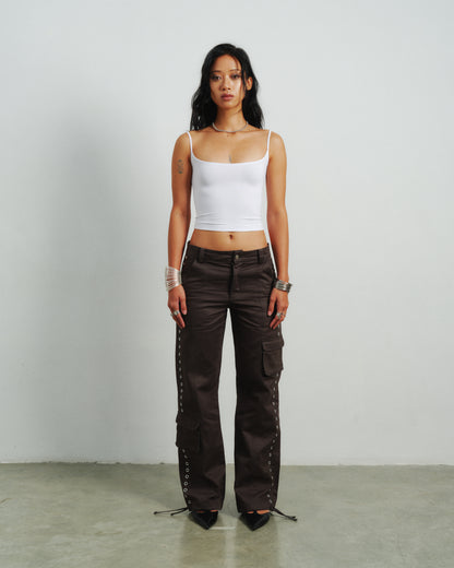 Not for everyone - Eyelet cargo denim