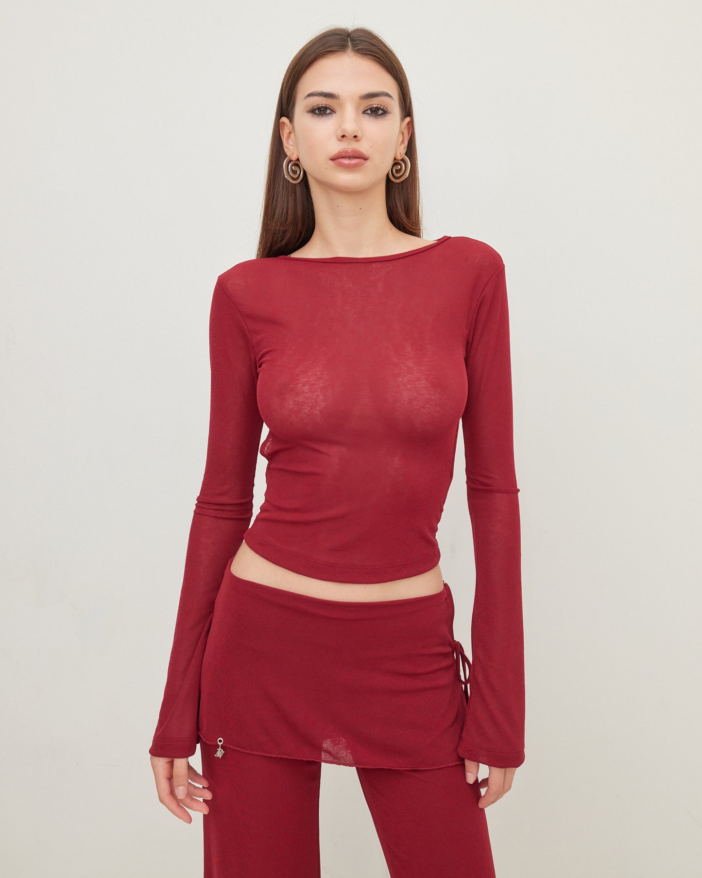 NFE x PICCORO - Open back top with long sleeve