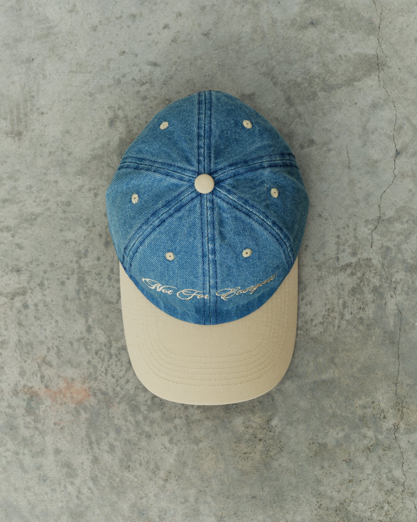 Not for everyone - washed denim baseball cap