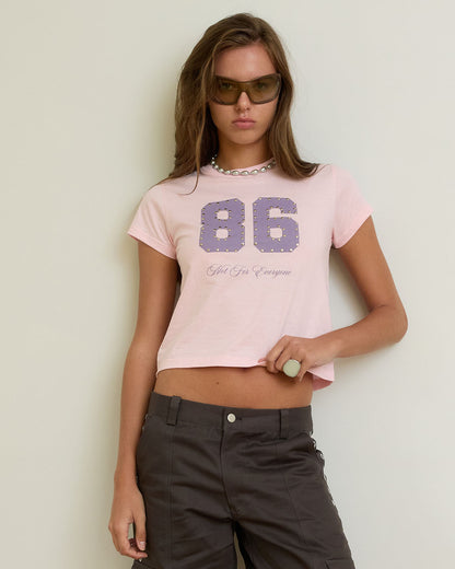 Not for everyone - 86 studded baby tee