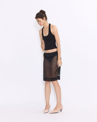 Not for everyone - Mona deep racer tank top